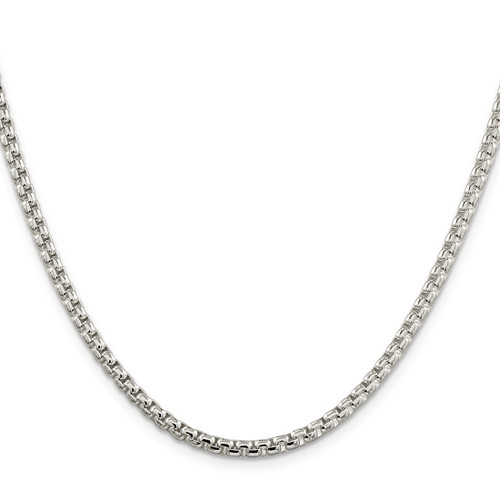 Sterling Silver 3.6mm Round Box Chain QFC16-24