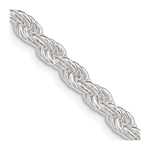 30" Sterling Silver 4.5mm Solid Rope Chain Necklace