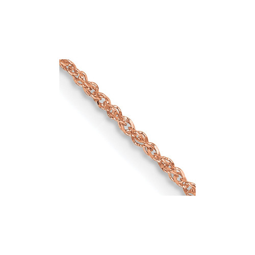 14K Rose Gold 20 inch 1.10mm Ropa with Spring Ring Clasp Chain