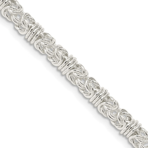 Sterling Silver 4mm Fancy Byzantine Chain QH1076-20