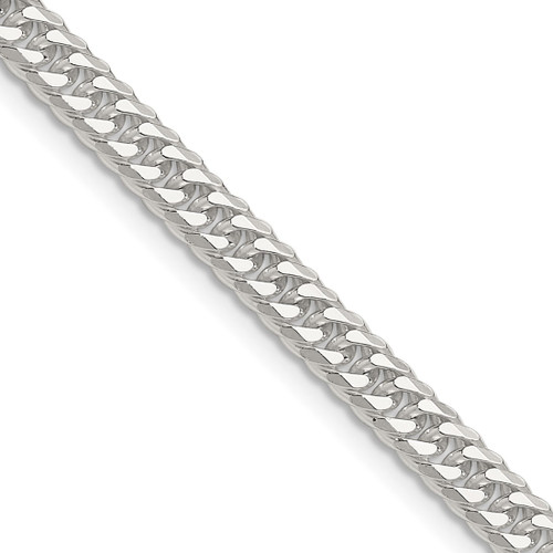 Sterling Silver Polished 4.8mm Double Diamond-cut Curb Chain QDD100-20
