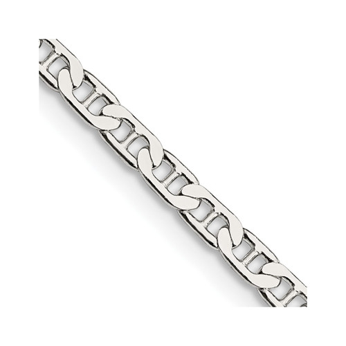 Sterling Silver 3mm Flat Anchor Chain QAN080-28