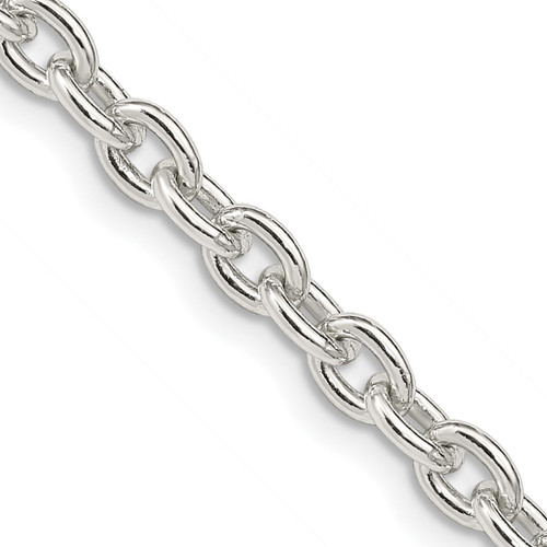 Sterling Silver 4.5mm Cable Chain QCL120-16 Sterling Silver 4.5mm Cable Chain QCL120-16