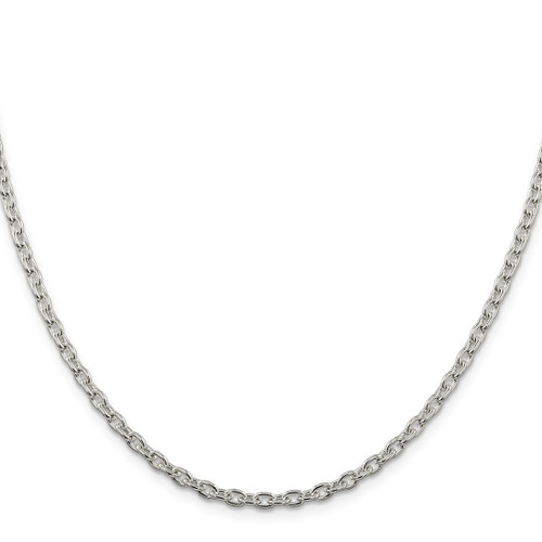 Sterling Silver 3.5mm Cable Chain QCL100-22 Sterling Silver 3.5mm Cable Chain QCL100-22