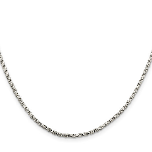 Sterling Silver 2.25mm Twisted Box Chain QPE28-24