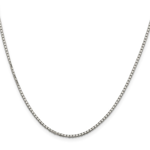 Sterling Silver 1.7mm 8 Sided Diamond-cut Box Chain QBR035-28