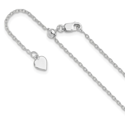 Sterling Silver Adjustable 1.4mm Cable Chain FC13-30