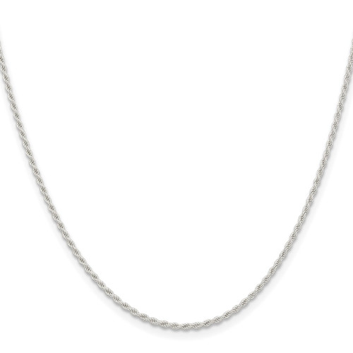 28" Sterling Silver 1.5mm Solid Rope Chain Necklace