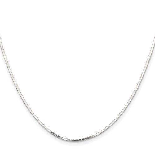 Sterling Silver Polished 1mm Square Snake Chain QSQ035-20