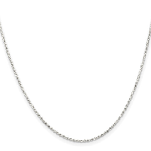 22" Sterling Silver 1.3mm Solid Rope Chain Necklace