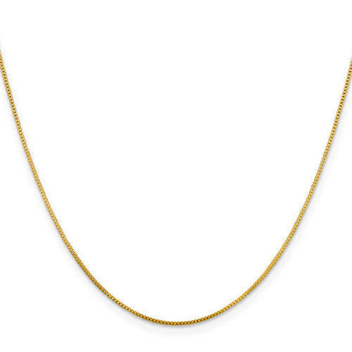 Flash Gold-plated Sterling Silver .8mm Box Chain QBX015G-20
