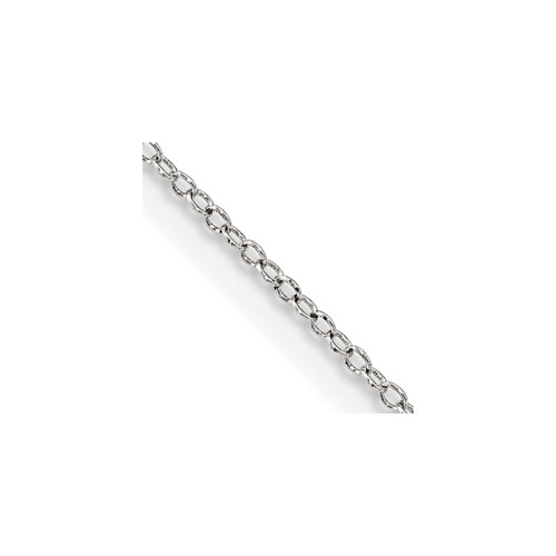 24" Sterling Silver 1mm Cable Chain Necklace with Lobster Clasp