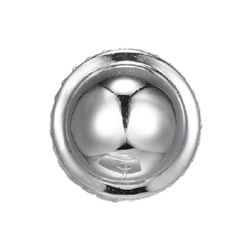 ELLE Jewelry - Rhodium-plated Sterling Silver Stud Earrings w/ Genuine Green Agate Cabochon & CZ