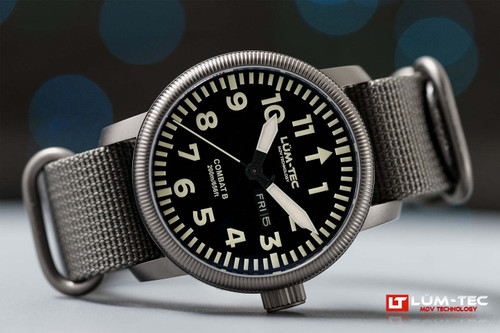 Lum-Tec Mens Watch Combat B67 Day Date 43mm Black Dial Miyota Lum-Tec Mens Watch Combat B67 Day Date 43mm Black Dial Miyota