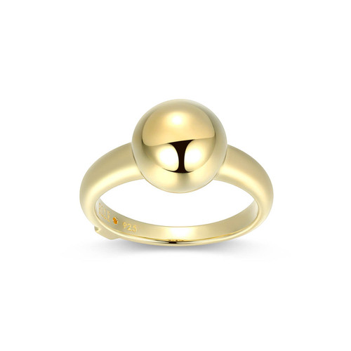 Gold-Plated Sterling Silver Polished Sphere Ring by ELLE