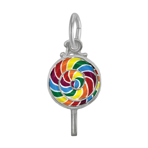 Painted Lollipop Charm (Choose Metal) by Rembrandt