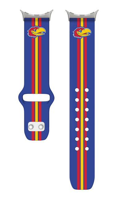 Kansas Jayhawks HD Watch Band Compatible with Google Pixel Watch Long Stripes