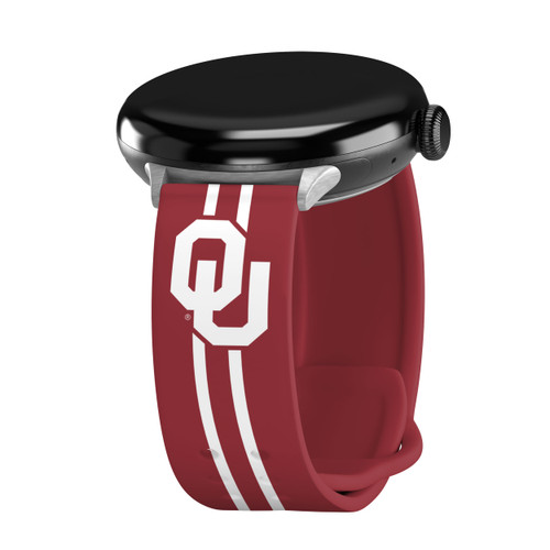 Oklahoma Sooners HD Watch Band Compatible with Google Pixel Watch Long Stripes
