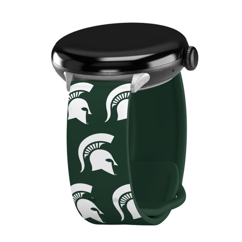 Michigan State Spartans HD Watch Band Compatible with Google Pixel Watch Long Repeating