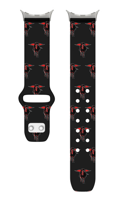 Texas Tech Red Raiders HD Watch Band Compatible with Google Pixel Watch Long Repeating