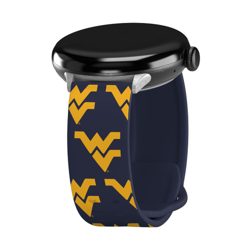 West Virginia Mountaineers HD Watch Band Compatible with Google Pixel Watch Long Repeating