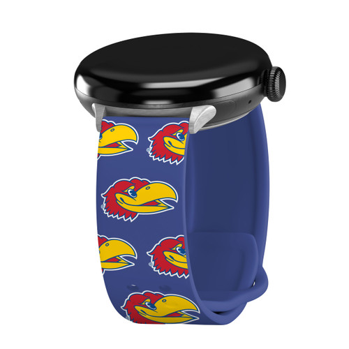 Kansas Jayhawks HD Watch Band Compatible with Google Pixel Watch Long Repeating