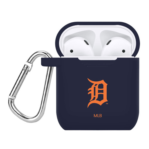 Game Time Detroit Tigers Silicone Case Cover Compatible with Apple AirPods Generation 1 & 2 Battery Case (Navy)