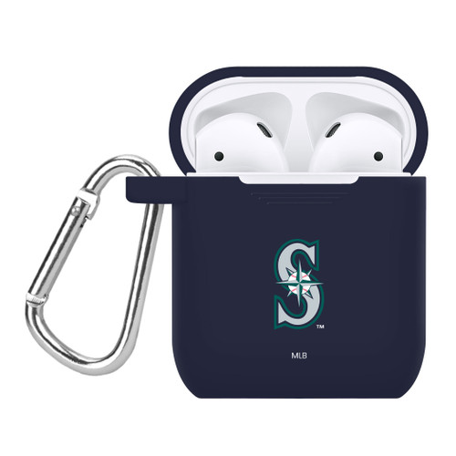 Game Time Seattle Mariners Silicone Case Cover Compatible with Apple AirPods Generation 1 & 2 Battery Case (Navy)