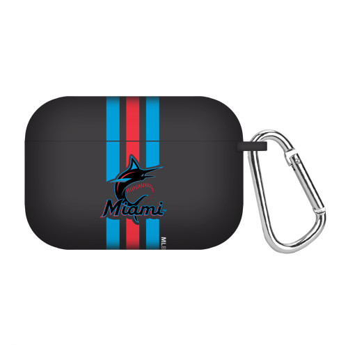 Game Time Miami Marlins HD Apple AirPods Pro Case Cover (Stripes)