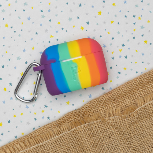 Game Time Pittsburgh Pirates Silicone Engraved Case Cover Compatible with Apple Airpods Pro (Rainbow)