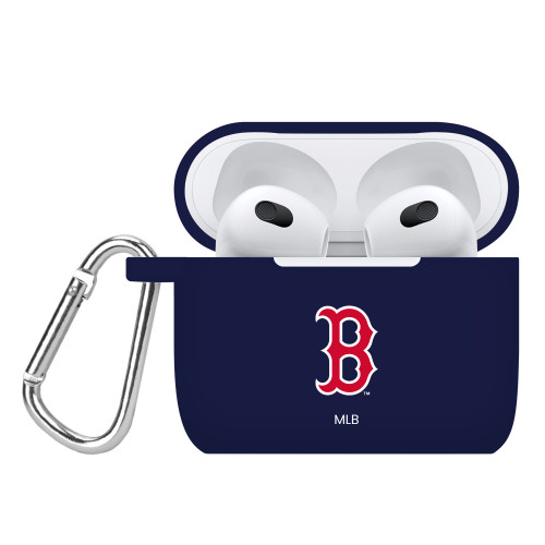 Game Time Boston Red Sox Silicone Case Cover Compatible with Apple AirPods Generation 3 Battery Case (Navy)