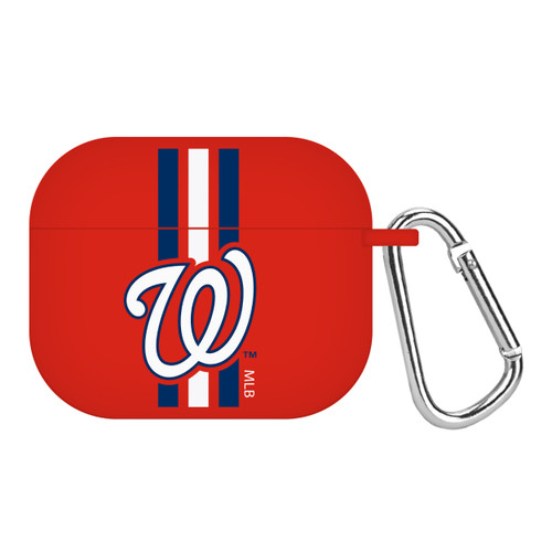 Game Time Washington Nationals HD Case Cover Compatible With Apple AirPods Gen 4 (Stripes)