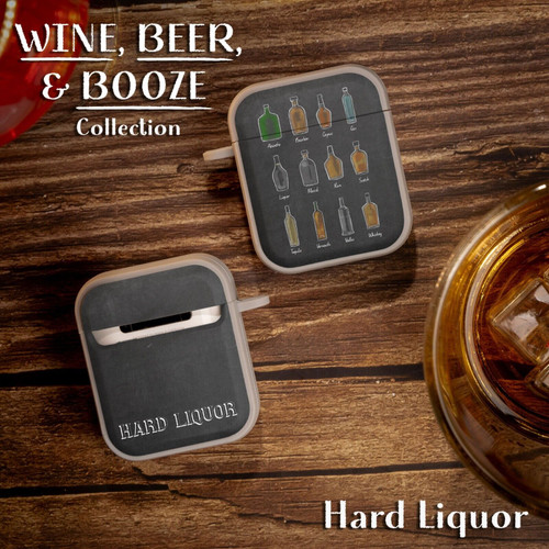 Wine, Beer, & Booze HDX Case Cover Compatible with Apple AirPods Gen 1 & 2 (Hard Liquor)