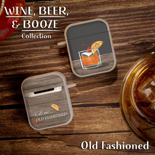 Wine, Beer, & Booze HDX Case Cover Compatible with Apple AirPods Gen 1 & 2 (Old Fashioned)
