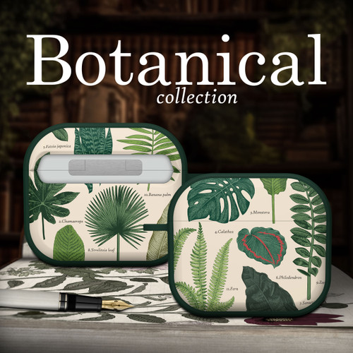 Everly Grey Botanical HDX Case Cover Compatible with Apple AirPods Gen 3 (Exotic Foliage)