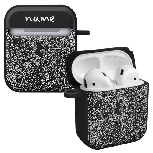 Doodle HDX Case Cover Compatible with Apple AirPods Gen 1 & 2 (Doodle World Custom)