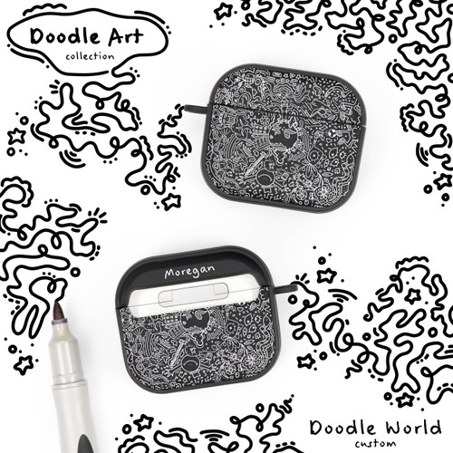 Doodle HDX Case Cover Compatible with Apple AirPods Gen 3 (Doodle World Custom)
