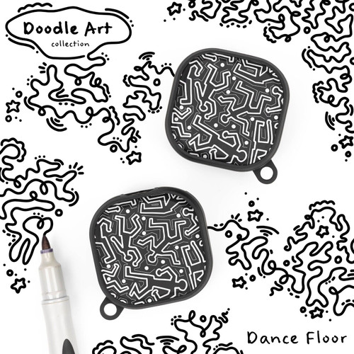 Doodle HDX Case Cover Compatible with Samsung Galaxy Buds Pro & Buds Live (Dance Floor)