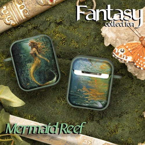 Fantasy HDX Case Cover Compatible with Apple AirPods Gen 1 & 2 (Mermaid Reef)