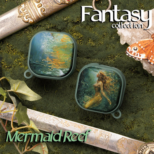 Fantasy HDX Case Cover Compatible with Samsung Galaxy Buds Pro & Buds Live (Mermaid Reef)
