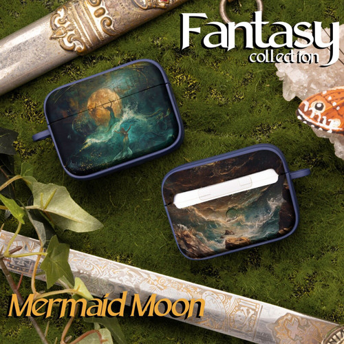 Fantasy HDX Case Cover Compatible with Apple AirPods Pro 1 & 2 (Mermaid Moon)
