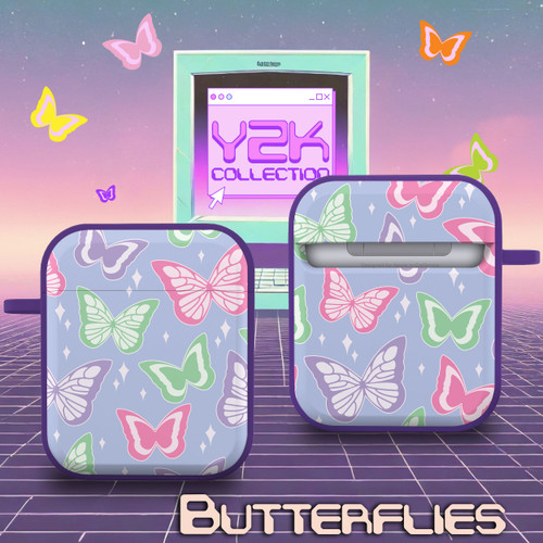 Y2K HDX Case Cover Compatible with Apple AirPods Gen 1 & 2 (Butterflies)