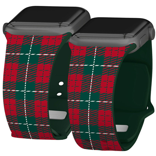 Affinity Bands Christmas HD Watch Band Compatible with Apple Watch Festive Plaid