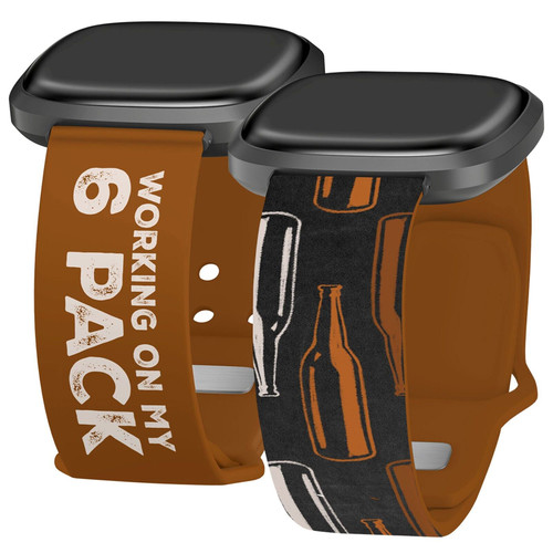 Wine, Beer, & Booze HD Watch Band Compatible with Fitbit Versa 3 & Sense Beer