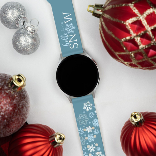 Affinity Bands Christmas HD Watch Band Compatible with Samsung Galaxy Watch Hello Snow