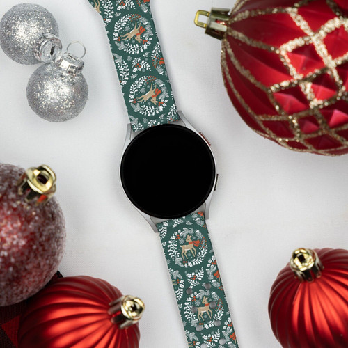 Affinity Bands Christmas HD Watch Band Compatible with Samsung Galaxy Watch Reindeer