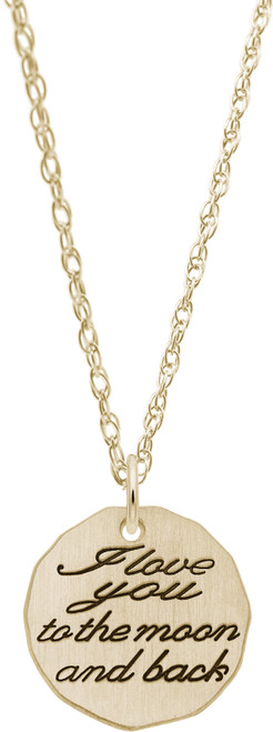 18" Gold Plated Sterling Silver Charm Necklace w/ Moon And Back Charm by Rembrandt