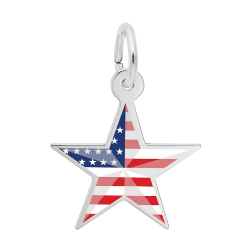 Painted USA 250 - Stars & Stripes Star Charm (Choose Metal) by Rembrandt