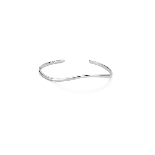 Ania Haie Rhodium-Plated Sterling Silver Wave Cuff Bracelet