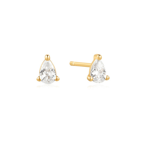 Ania Haie Gold-Plated Sterling Silver Pear Studs